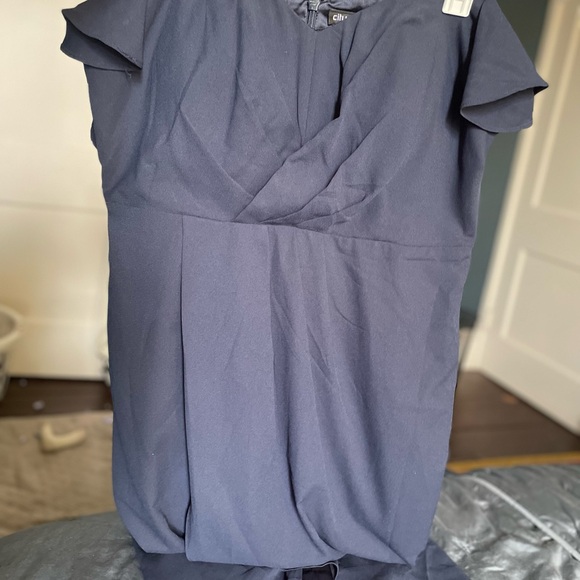 Elegant Navy Blue Women's formal wedding guest dress - Picture 8 of 14